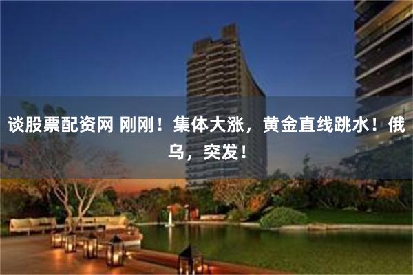 谈股票配资网 刚刚!集体大涨,黄金直线跳水!俄乌,突发!